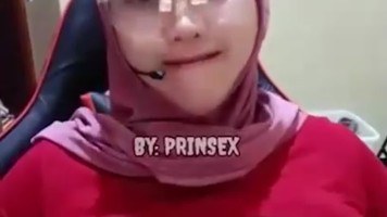 VCS Jilbab Pink Toge Remas Tetek
